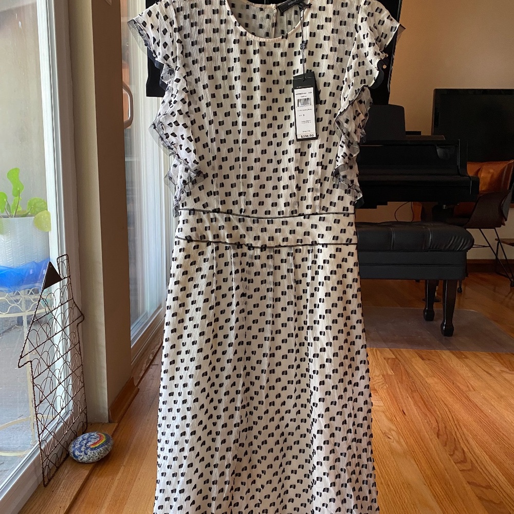 NWT BCBGMaxAzria black and white dress